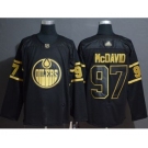 Men's Oilers #97 Connor McDavid Black Gold Authentic Stitched Hockey Jersey