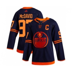 Men's Oilers #97 Connor McDavid Navy Alternate Authentic Stitched Hockey Jersey