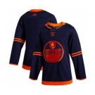 Men's Oilers Blank Navy Alternate Authentic Stitched Hockey Jersey