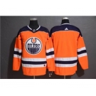 Men's Oilers Blank Orange Stitched Hockey Hockey Jersey