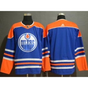 Men's Oilers Blank Royal Stitched Hockey Hockey Jersey