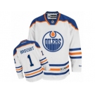 Men's Reebok Edmonton Oilers #1 Laurent Brossoit Authentic White Away NHL Jersey