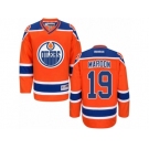 Men's Reebok Edmonton Oilers #19 Patrick Maroon Authentic Orange Third NHL Jersey