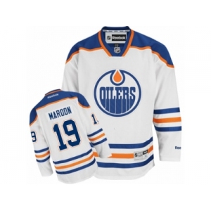 Men's Reebok Edmonton Oilers #19 Patrick Maroon Authentic White Away NHL Jersey