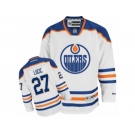 Men's Reebok Edmonton Oilers #27 Milan Lucic Premier White Away NHL Jersey