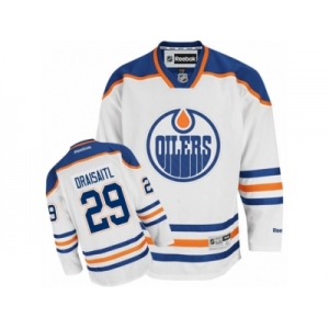 Men's Reebok Edmonton Oilers #29 Leon Draisaitl Authentic White Away NHL Jersey