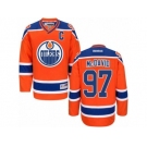 Men's Reebok Edmonton Oilers #97 Connor McDavid Authentic Orange Third C Patch NHL Jersey