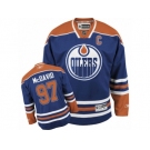 Men's Reebok Edmonton Oilers #97 Connor McDavid Authentic Royal Blue Home C Patch NHL Jersey