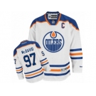 Men's Reebok Edmonton Oilers #97 Connor McDavid Authentic White Away C Patch NHL Jersey