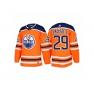 Men's adidas Leon Draisaitl Edmonton Oilers #29 Orange 2018 New Season Team Home Jersey