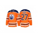 Men's adidas Milan Lucic Edmonton Oilers #27 Orange 2018 New Season Team Home Jersey