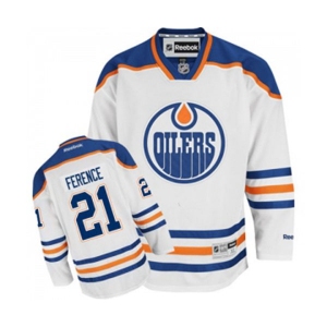 Reebok Edmonton Oilers #21 Andrew Ference Authentic White Away NHL Jersey