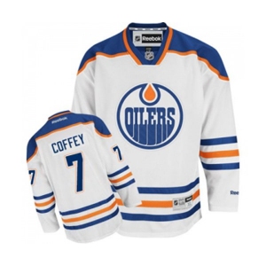 Reebok Edmonton Oilers #7 Paul Coffey Authentic White Away NHL Jersey