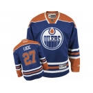 Youth Reebok Edmonton Oilers #27 Milan Lucic Premier Royal Blue Home NHL Jersey