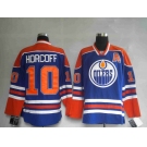 nhl edmonton oilers #10 horcoff lt.blue