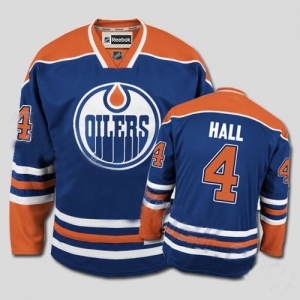 nhl edmonton oilers #4 hall lt.blue