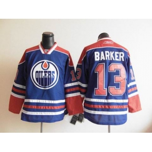 nhl jerseys edmonton oilers #13 barker blue