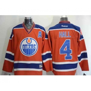 nhl jerseys edmonton oilers #4 hall orange[patch A]