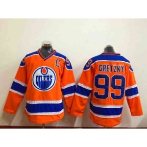 nhl jerseys edmonton oilers #99 gretzky orange[patch C]