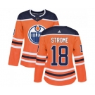 Women Adidas Edmonton Oilers #18 Ryan Strome Authentic Orange Home NHL Jersey