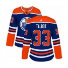 Women Adidas Edmonton Oilers #33 Cam Talbot Authentic Royal Blue Alternate NHL Jersey