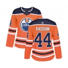 Women Adidas Edmonton Oilers #44 Zack Kassian Authentic Orange Home NHL Jersey