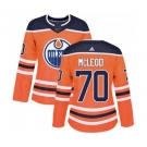 Women Adidas Edmonton Oilers #70 Ryan McLeod Authentic Orange Home NHL Jersey