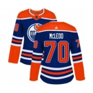 Women Adidas Edmonton Oilers #70 Ryan McLeod Authentic Royal Blue Alternate NHL Jersey