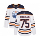 Women Adidas Edmonton Oilers #75 Evan Bouchard Authentic White Away NHL Jersey