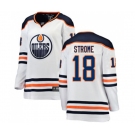 Women Edmonton Oilers #18 Ryan Strome Authentic White Away Fanatics Branded Breakaway NHL Jersey