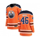 Women Edmonton Oilers #46 Pontus Aberg Authentic Orange Home Fanatics Branded Breakaway NHL Jersey