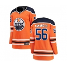 Women Edmonton Oilers #56 Kailer Yamamoto Fanatics Branded Orange Home Breakaway NHL Jersey