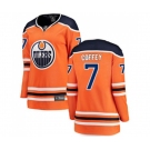 Women Edmonton Oilers #7 Paul Coffey Fanatics Branded Orange Home Breakaway NHL Jersey