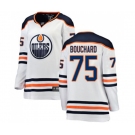 Women Edmonton Oilers #75 Evan Bouchard Authentic White Away Fanatics Branded Breakaway NHL Jersey