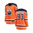 Women Edmonton Oilers #93 Ryan Nugent-Hopkins Fanatics Branded Orange Home Breakaway NHL Jersey