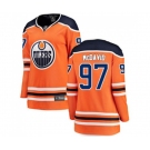 Women Edmonton Oilers #97 Connor McDavid Fanatics Branded Orange Home Breakaway NHL Jersey