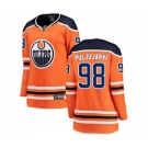 Women Edmonton Oilers #98 Jesse Puljujarvi Fanatics Branded Orange Home Breakaway NHL Jersey