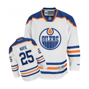 Women Reebok Edmonton Oilers #25 Darnell Nurse Authentic White Away NHL Jersey