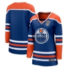 Women's Edmonton Oilers Blank Royal 2025 Stanley Cup Final Home Breakaway Jersey