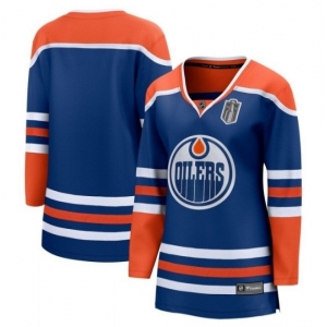 Women's Edmonton Oilers Blank Royal 2025 Stanley Cup Final Home Breakaway Jersey