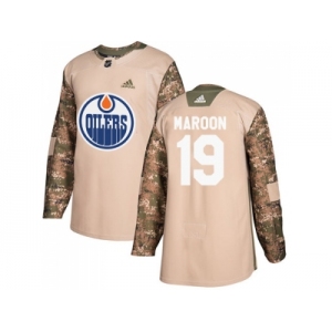 Youth Adidas Edmonton Oilers #19 Patrick Maroon Camo Authentic 2017 Veterans Day Stitched NHL Jersey