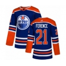 Youth Adidas Edmonton Oilers #21 Andrew Ference Authentic Royal Blue Alternate NHL Jersey