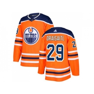 Youth Adidas Edmonton Oilers #29 Leon Draisaitl Orange Home Authentic Stitched NHL Jersey