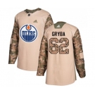 Youth Adidas Edmonton Oilers #62 Eric Gryba Authentic Camo Veterans Day Practice NHL Jersey