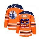 Youth Adidas Edmonton Oilers #62 Eric Gryba Authentic Orange USA Flag Fashion NHL Jersey