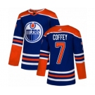 Youth Adidas Edmonton Oilers #7 Paul Coffey Authentic Royal Blue Alternate NHL Jersey