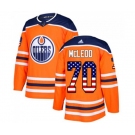 Youth Adidas Edmonton Oilers #70 Ryan McLeod Authentic Orange USA Flag Fashion NHL Jersey