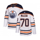 Youth Adidas Edmonton Oilers #70 Ryan McLeod Authentic White Away NHL Jersey