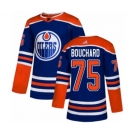 Youth Adidas Edmonton Oilers #75 Evan Bouchard Authentic Royal Blue Alternate NHL Jersey
