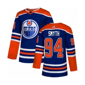 Youth Adidas Edmonton Oilers #94 Ryan Smyth Authentic Royal Blue Alternate NHL Jersey